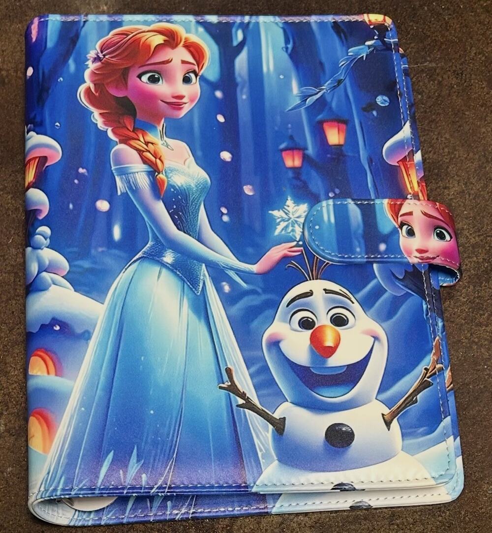 Frozen Ana and Olaf size A5 Binder w/ stationery paper